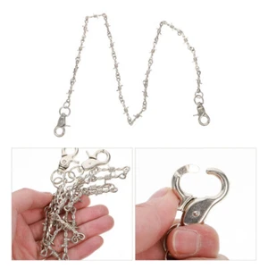 silver pocket chain Punk Pants Chain Lobster Clasp Pants Chain Belly Chain - Picture 1 of 11