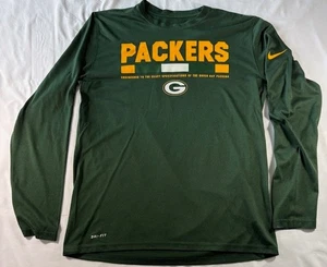 Camiseta Nike Dri Fit Green Bay Packers Para Hombre Talla L Grande Verde Manga Larga NFL - Imagen 1 de 7