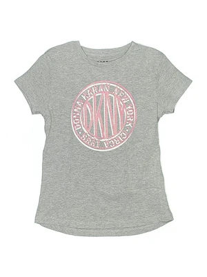 DKNY Girls Gray Short Sleeve T-Shirt 12 - Image 1 of 2