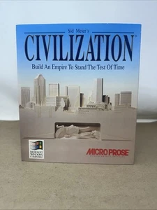 Sid Meier's Civilization (IBM PC 3.5" Floppy, Windows 3.1) 4 Disk + CIB (SEALED) - Picture 1 of 4