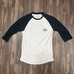 Vans Baseball T-Shirt weiß/schwarz Herren Small Raglanärmel Skater Grafik - Bild 1 von 8