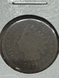 1871 Indian Head Cent, tough date, Free shipping - Picture 1 of 2