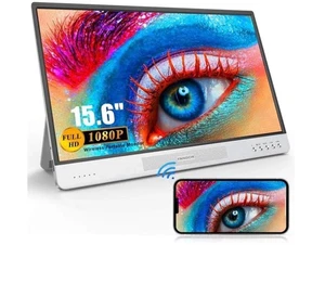 15.6” Wireless WiFi Portable Monitor, IPS USB Type-C Computer Display, 6000mAh - Picture 1 of 1