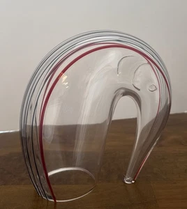 RARO elefante vintage Livio Seguso vetro soffiato Murano trasparente/strisce FIRMATO - Foto 1 di 10