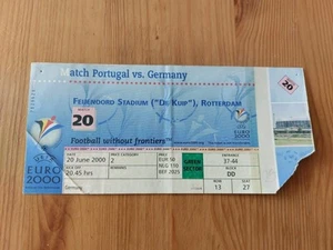 Used Sammler Ticket UEFA EURO 2000 #20 Portugal vs Germany Deutschland DFB - Bild 1 von 2