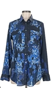 BANANA REPUBLIC colorful Blue Floral water resistant womans M - Picture 1 of 5