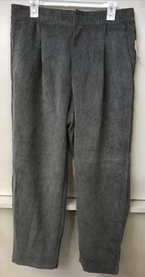 Gap Womens Pants Cords Grayish Green High Rise Corduroy Wide-Leg Size L NWT - Image 1 of 4