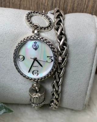 Premier Designs Joias ACESSORIZE Madrepérola Relógio Envoltório de Latão Novo - Imagem 1 de 3