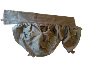 Nicole Miller Home Bat Appliqué Black Valance Halloween Spooky Decor - Picture 1 of 5