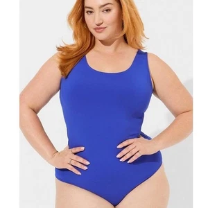 Traje corporal Torrid azul real esculpido doble cuchara talla grande para mujer 1X - Imagen 1 de 11