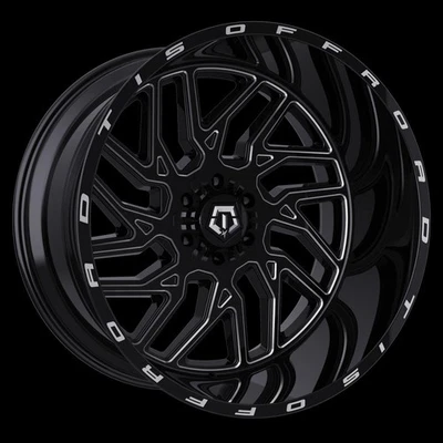 TIS Wheels 544BM 20x12 -44 Gloss Black Milled 6X135 6x139.7 (QTY 1) A232575 - Imagem 1 de 4