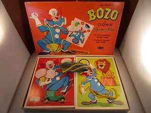 Vintage Bozo the Clown Larry Harmon's TV Whitman Yarn Lacing Fun Kit Complete - Picture 1 of 19