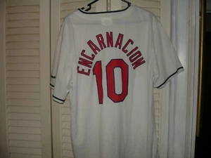 Edwin Encarnacion #10 Indians Men's XL Match-up Baseball Jersey Poly SS Button - Picture 1 of 7