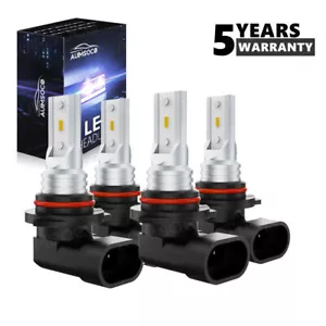 High Low Beam LED Lamps Kit Combo Bulbs 8000K Super White Bright 9005 9006 - Picture 1 of 24