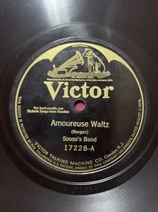 1909 John Philip SOUSA's BAND AMOUREUSE WALTZ Pryor BLUE DANUBE VICTOR 17228 - Picture 1 of 4