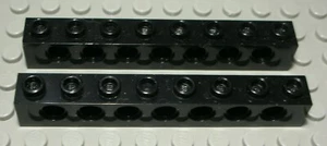 Lego Technic Lochstein 1x8 Schwarz 2 Stück (717) - Picture 1 of 1