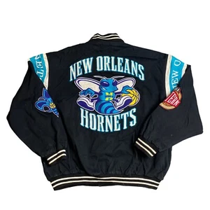 Vintage Jeff Hamilton NBA Charlotte Hornets Western Conference Jacket Sz 3XL - Picture 1 of 11