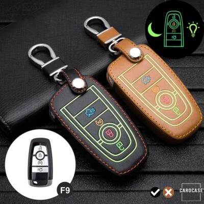 CAROCASE Schlüsselhülle Cover für Ford MONDEO SMAX MUSTANG FOCUS KUGA Schlüssel LEUCHTEND
