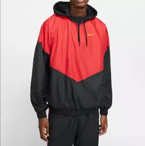 Nike SB Shield Packable Hood Men Jacket Red Black BV0979 657 Medium - Picture 1 of 5