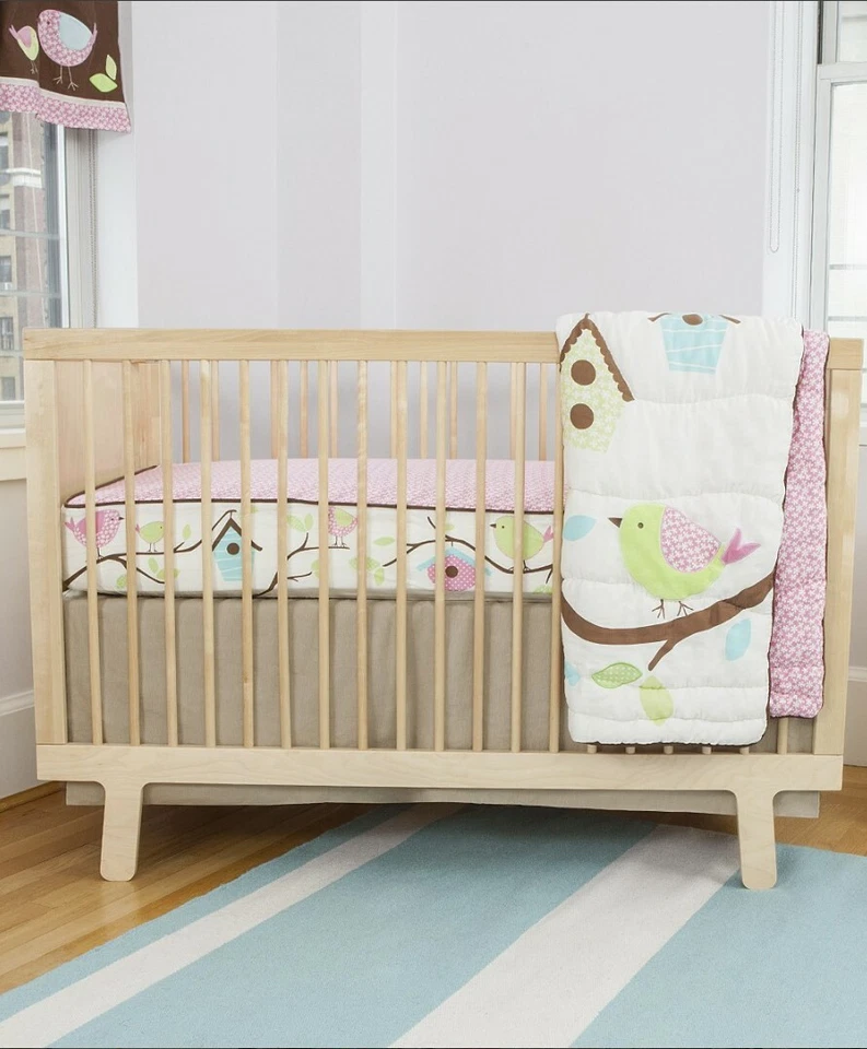 New Skip Hop Sweet Birdhouse 3 Piece Crib Bedding Set (Sheet, Comforter, Skirt) - Image 1 of 4