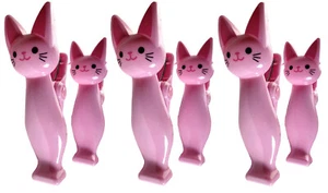 3 Pairs (6 Ct) Pink Cat Style Beach Towel Clips - Picture 1 of 3