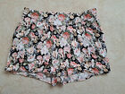 New Look floral shorts. Black with apricot and pink. size 12