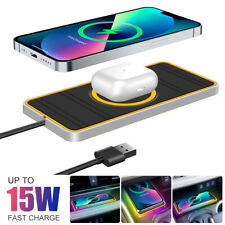 Smart Car Phone Charger Fast Wireless Charging Pad Mat For iPhone Samsung Phone