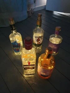 Multi Alcohol Bottles Mood Lamp With Warm White Led Lights Gift Decoration - Picture 1 of 6