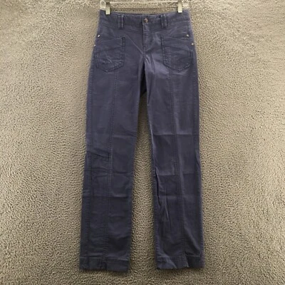 Athleta Park Meadows Cargo Pants Womens 0 (actual 29x32) Blue Cotton Blend Zip - Image 1 of 4