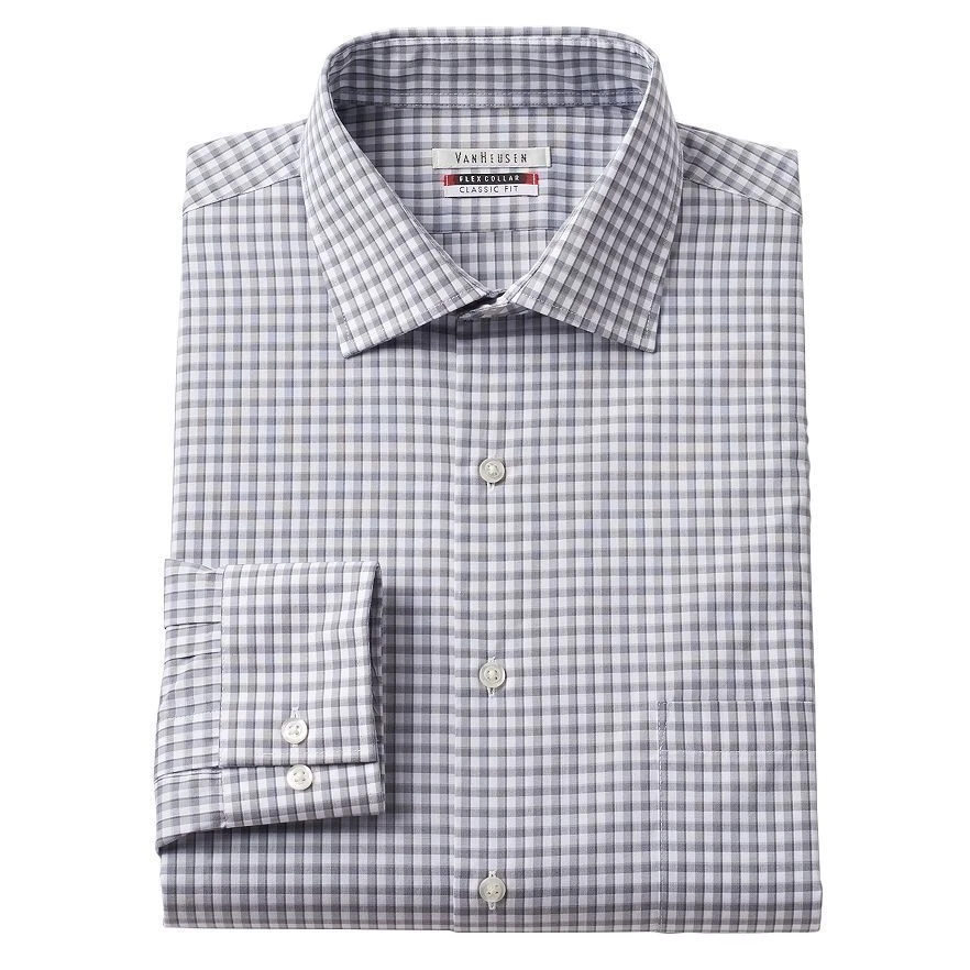 Новые мужские Van Heusen классический крой Flex воротник платье рубашка Рекомендуемая розничная цена производителя $50 - Изображение 1 из 1