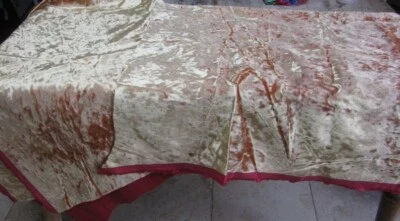 2 pieces Gold crushed Velvet heavy upholstery fabric 3.8 M - Image 1 of 4