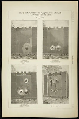 1891 - Trials Comparatifs Plates Shielding IN Annapolis - Steel - Bild 1 von 3