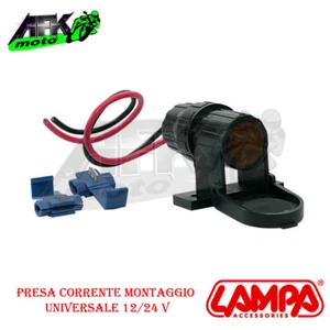 Presa Accendisigari 12/24V Impermeabile attacco in Superficie Moto Scooter Auto - Foto 1 di 4