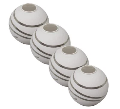 4x E14 Lampenglas ELLIOTT Ersatzglas Tischlampe Lampe Leuchte LAMPENSCHIRM Glas - Bild 1 von 4