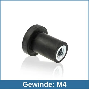 Verbindungselemente mit Gewinde M4 NK 55°Shore Stahl verzinkt - Picture 1 of 3