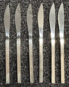 MONO PETER RAACKE 6X CUCHILLOS PEQUEÑOS PLATA AUTÉNTICA 925 COMO MONO-E FABRICACIÓN RARA - Imagen 1 de 10