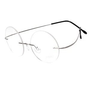 Monturas de gafas ópticas flexibles redondas sin montura Rx lentes transparentes Rx - Imagen 1 de 58