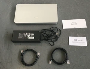 🔥UNCLAIMED🔥 Cisco Meraki MX68-HW Cloud Managed Security Appliance w/ PSU - Picture 1 of 7