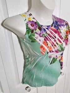 Candie's Girl Multicolor Sleeveless One-Shoulder Tropical Size 14-16 Youth - Picture 1 of 16