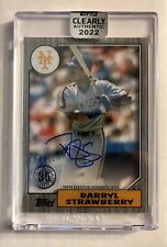 DARRYL STRAWBERRY AUTO #87TBA-DST 2022 Topps Clearly Authentic 1987 BLACK #32/75
