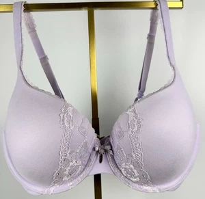 Victoria's Secret Body by Victoria Padded Perfect Coverage Bra 34D Purple Lace - Picture 1 of 10