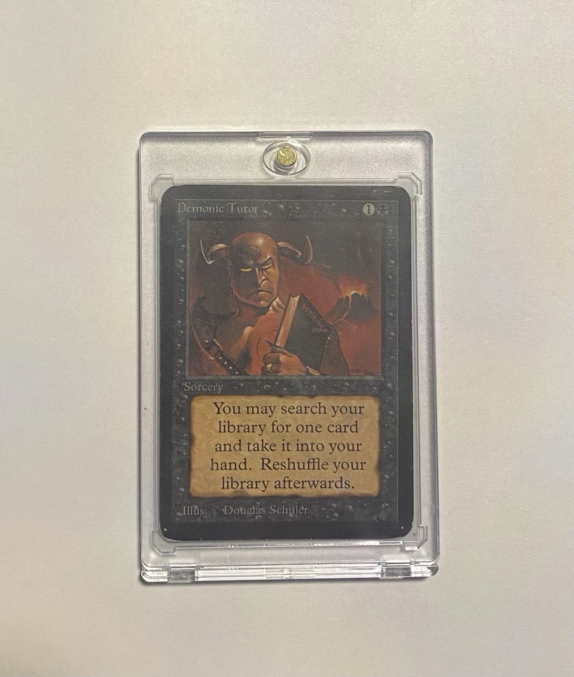 💰Demonic Tutor Alpha Magic The Gathering Mtg Card💰 - Image 1 of 2