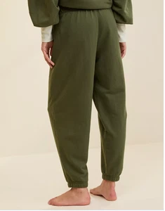 Aerie Relaxed Fit Green Fleece Jogginghose Sweatpants Damen L Short - Bild 1 von 13