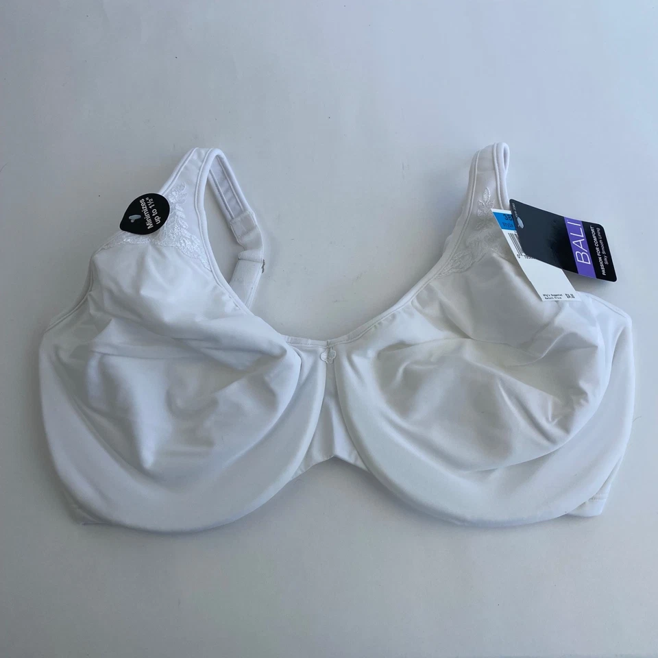 Bali WHITE Passion For Comfort Minimizer Bra US 38DDD UK 38E