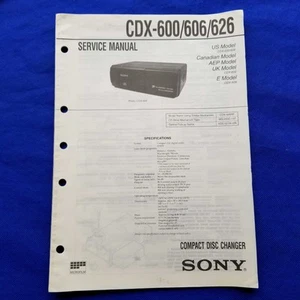 Sony CDX-600 CDX-606 CDX-626 Service Manual Original Paper OEM Repair Guide - US - Bild 1 von 10