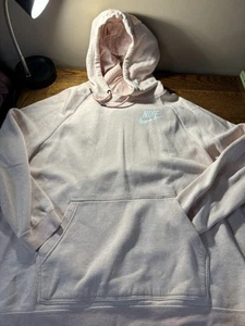 Womens Pink Nike hoodie with front pocket and logo, 2X - Picture 1 of 11