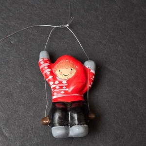 Candy Design Norway Boy Figure Santa Clause Workshop Scandinavian Ornament - Picture 1 of 7