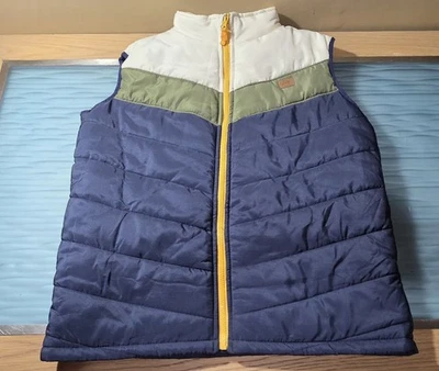 Chaleco Impermeable Original Grande Acolchado Forrado Azul Verde Blanco XL Foto 1 de 4