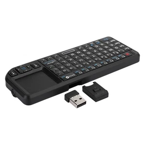 Black Mini Wireless Keyboard USB Portable Black Multi Function Ultra Thin Ba NEW - Afbeelding 1 van 12