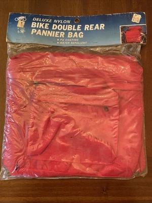 Alforja trasera doble repelente al agua con revestimiento de PU para bicicleta roja de lujo de colección Foto 1 de 2